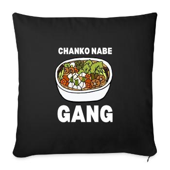 Ragoût de sumo - Hot Pot Chanko Hub - Housse de coussin décorative 45 x 45 cm - noir - Devant
