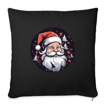 Funny Santa Claus for Christmas - Sofa pillowcase 17,3'' x 17,3'' (45 x 45 cm) - black - Front