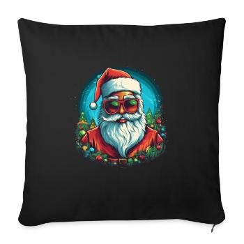 Funny Santa Claus for Christmas - Sofa pillowcase 17,3'' x 17,3'' (45 x 45 cm) - black - Front