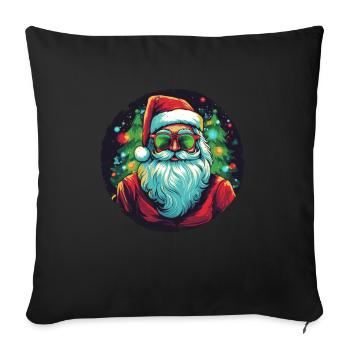 Funny Santa Claus for Christmas - Sofa pillowcase 17,3'' x 17,3'' (45 x 45 cm) - black - Front