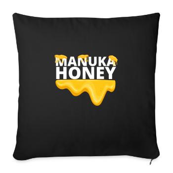 New Zealand Bee Keeper - Manuka Honey - Sofa pillowcase 17,3'' x 17,3'' (45 x 45 cm) - black - Front