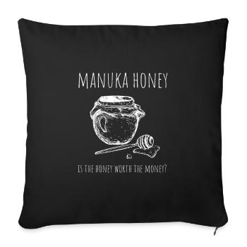 New Zealand Bee Keeper - Manuka Honey - Sofa pillowcase 17,3'' x 17,3'' (45 x 45 cm) - black - Front