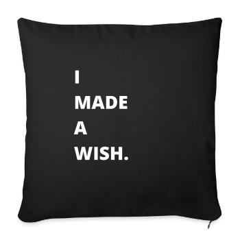 I made a wish mommy and me - Sofa pillowcase 17,3'' x 17,3'' (45 x 45 cm) - black - Front