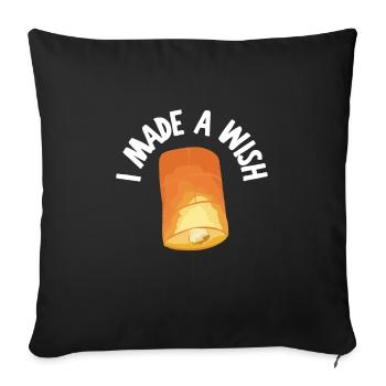 I made a wish mommy and me - Sofa pillowcase 17,3'' x 17,3'' (45 x 45 cm) - black - Front