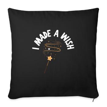 I made a wish mommy and me - Sofa pillowcase 17,3'' x 17,3'' (45 x 45 cm) - black - Front