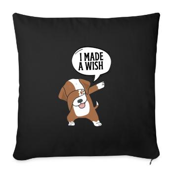 I made a wish mommy and me - Sofa pillowcase 17,3'' x 17,3'' (45 x 45 cm) - black - Front