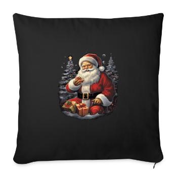 Funny Santa Claus for Christmas - Sofa pillowcase 17,3'' x 17,3'' (45 x 45 cm) - black - Front