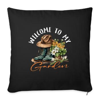 A garden lover's delight - Sofa pillowcase 17,3'' x 17,3'' (45 x 45 cm) - black - Front