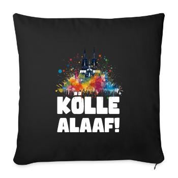 Cologne Kölle Carnival Gebützt Kölle Alaaf Jeck Party - Sofa pillowcase 17,3'' x 17,3'' (45 x 45 cm) - black - Front