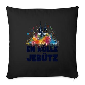 Cologne Kölle Carnival Gebützt Kölle Alaaf Jeck Party - Sofa pillowcase 17,3'' x 17,3'' (45 x 45 cm) - black - Front
