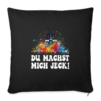 Cologne Kölle Carnival Gebützt Kölle Alaaf Jeck Party - Sofa pillowcase 17,3'' x 17,3'' (45 x 45 cm) - black - Front