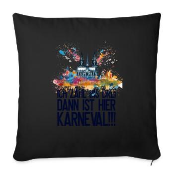 Cologne Kölle Carnival Gebützt Kölle Alaaf Jeck Party - Sofa pillowcase 17,3'' x 17,3'' (45 x 45 cm) - black - Front