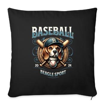 Baseball 2024 Beagle Sport - Unique Beagle - Sofa pillowcase 17,3'' x 17,3'' (45 x 45 cm) - black - Front