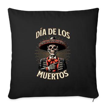 Dia De Los Muertos Farbenfrohes - Sofakissenbezug 45 x 45 cm - Schwarz - Vorne