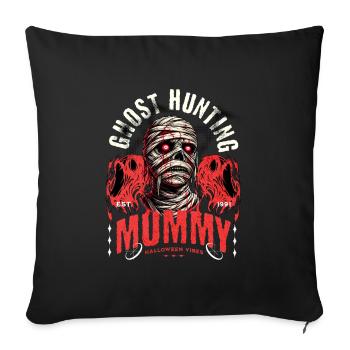 Ghost Hunting Mummy Halloween Vibes Happy - Sofa pillowcase 17,3'' x 17,3'' (45 x 45 cm) - black - Front