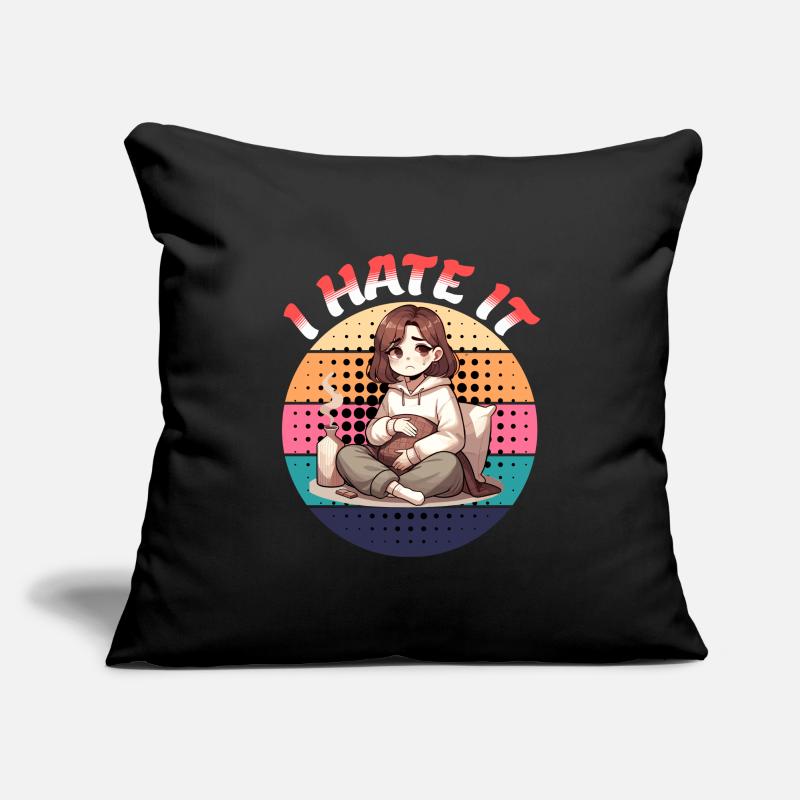 Période Je déteste ça Humeur Housse de coussin décorative 45 x 45 cm