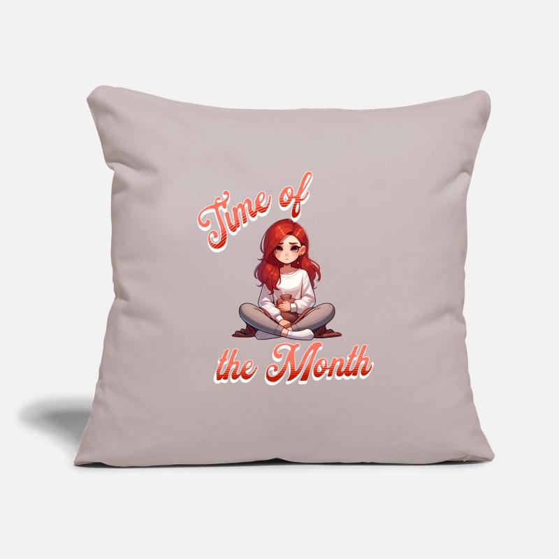 Période - Heure du mois Expression Housse de coussin décorative 45 x 45 cm