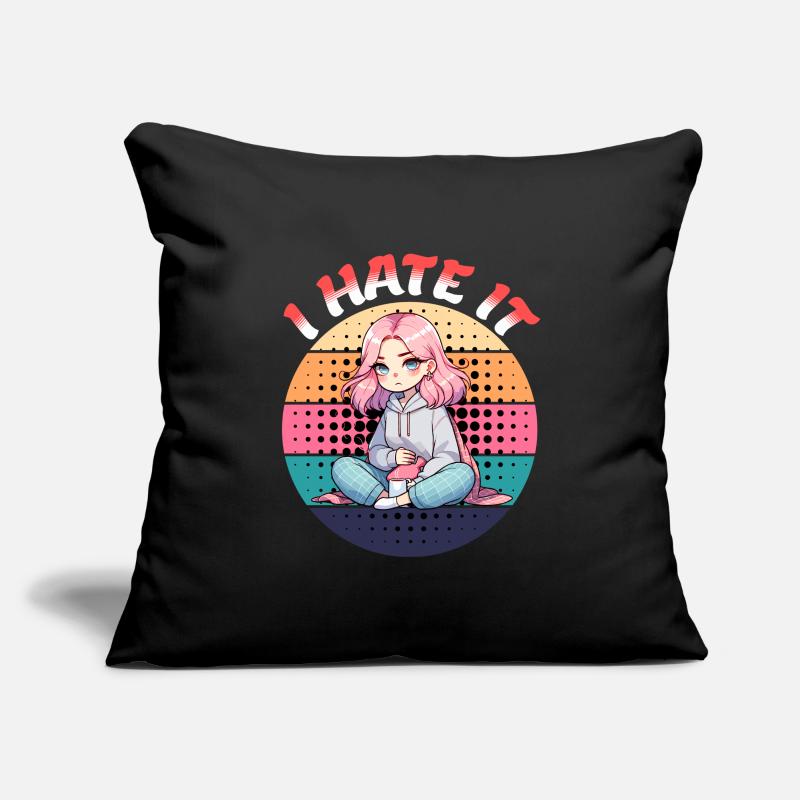 Période Je déteste ça Style arc-en-ciel Housse de coussin décorative 45 x 45 cm