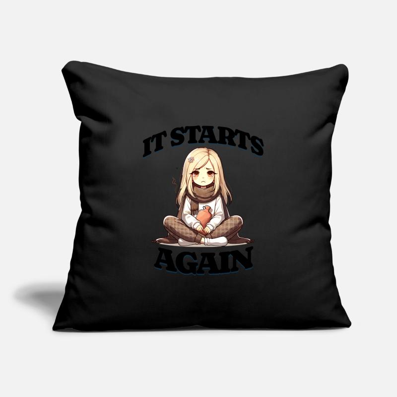 Menstruation: It starts again Sofa pillowcase 17,3'' x 17,3'' (45 x 45 cm)