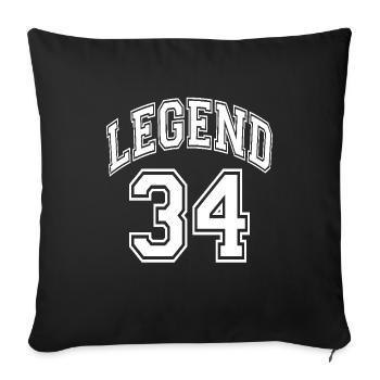 Legend 34 - Sofa pillowcase 17,3'' x 17,3'' (45 x 45 cm) - black - Front