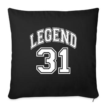 Legend 31 - Sofa pillowcase 17,3'' x 17,3'' (45 x 45 cm) - black - Front