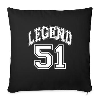 Legend 51 - Sofa pillowcase 17,3'' x 17,3'' (45 x 45 cm) - black - Front