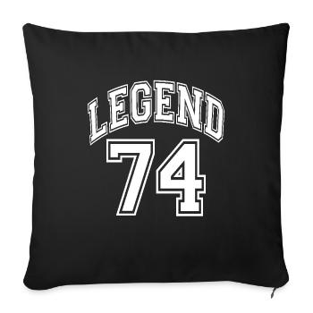 Legend 74 - Sofa pillowcase 17,3'' x 17,3'' (45 x 45 cm) - black - Front
