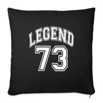 Legend 73 - Sofakissenbezug 45 x 45 cm - Schwarz - Vorne