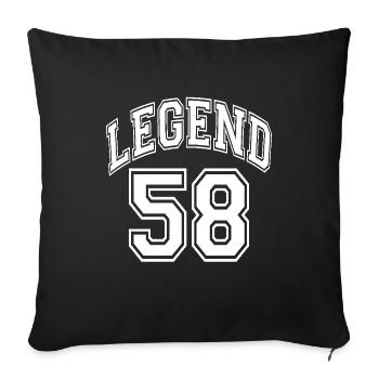 Legend 58 - Sofa pillowcase 17,3'' x 17,3'' (45 x 45 cm) - black - Front