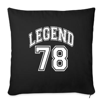 Legend 78 - Sofa pillowcase 17,3'' x 17,3'' (45 x 45 cm) - black - Front