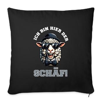 Kölle Alaaf Je suis le mouton ici - Housse de coussin décorative 45 x 45 cm - noir - Devant