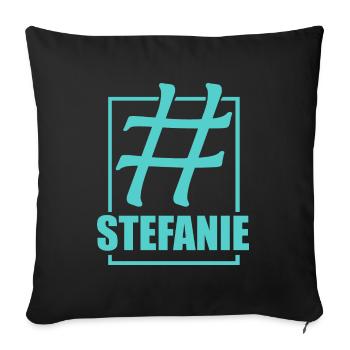 Social Media Hashtag Stefanie - Sofa pillowcase 17,3'' x 17,3'' (45 x 45 cm) - black - Front