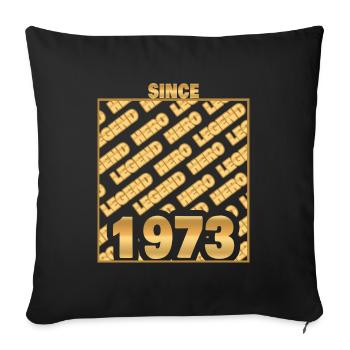 1973 - Sofa pillowcase 17,3'' x 17,3'' (45 x 45 cm) - black - Front