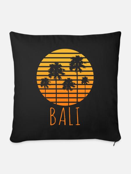 Bali - Sofakissenbezug 45 x 45 cm - Schwarz