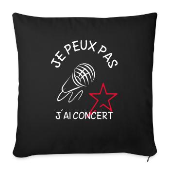 Je Peux Pas J'Ai Concert - Housse de coussin décorative 45 x 45 cm - noir - Devant