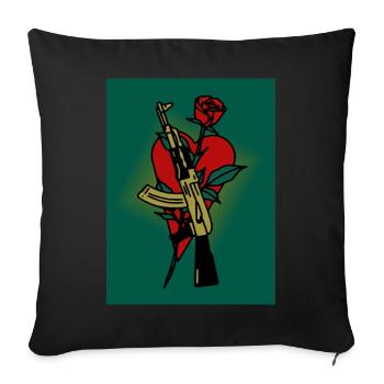 AK - 47 - Housse de coussin décorative 45 x 45 cm - noir - Devant