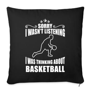 Basketball Basketball Basketball Team - Sofa pillowcase 17,3'' x 17,3'' (45 x 45 cm) - black - Front