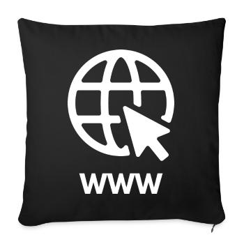 l'Internet - Housse de coussin décorative 45 x 45 cm - noir - Devant