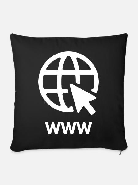Internet - Sofakissenbezug 45 x 45 cm - Schwarz