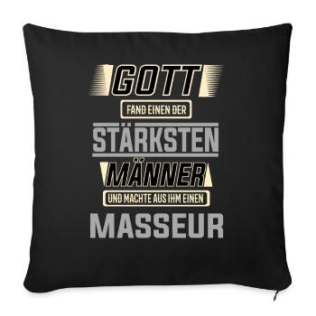 Masseur, einer der stärksten Männer der Welt - Sofakissenbezug 45 x 45 cm - Schwarz - Vorne