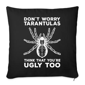 Tarantula Pet | Tarantula Spider Gifts - Sofa pillowcase 17,3'' x 17,3'' (45 x 45 cm) - black - Front