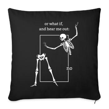 Funny T-shirt - Sofa pillowcase 17,3'' x 17,3'' (45 x 45 cm) - black - Front