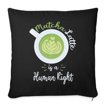 Kaffee Liebhaber | Cafe Latte Barista Geschenkidee - Sofakissenbezug 45 x 45 cm - Schwarz - Vorne