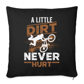 Mountain Biking MTB Downhill Mountain Biker - Sofa pillowcase 17,3'' x 17,3'' (45 x 45 cm) - black - Front
