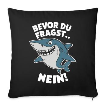 Shark Shark Sharks Shark - Sofa pillowcase 17,3'' x 17,3'' (45 x 45 cm) - black - Front