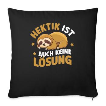 Sloth Sloths Animal Sleeping Lazy - Sofa pillowcase 17,3'' x 17,3'' (45 x 45 cm) - black - Front