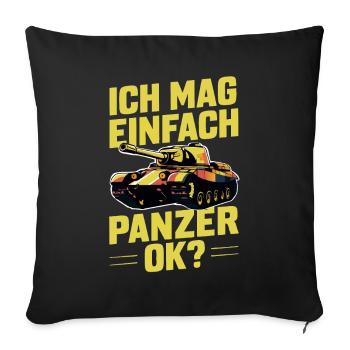 Tanks Main Battle Tanks Tank Tanks Tank Drivers - Sofa pillowcase 17,3'' x 17,3'' (45 x 45 cm) - black - Front