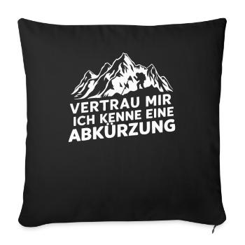 Hiking Hikers Hike Mountains Forest - Sofa pillowcase 17,3'' x 17,3'' (45 x 45 cm) - black - Front