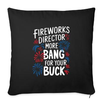 Pyrotechniker Feuerwerk Pyrotechnik - Sofakissenbezug 45 x 45 cm - Schwarz - Vorne