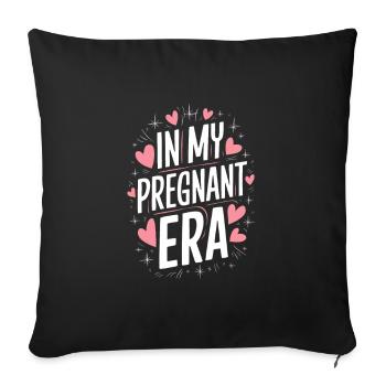 Grossesse Grossesse Accouchement - Housse de coussin décorative 45 x 45 cm - noir - Devant
